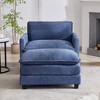 Hyleory 41.34" circle fleece Oversized Accent Chair, Sofa Chair with Ottoman and Large Seat , Modern Armchair for Bedroom Living Room - 2 of 4