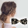 Unique Bargains Grace Leopard Print Bow Barrettes Ribbon Hair Clips 2 Pcs - 3 of 4