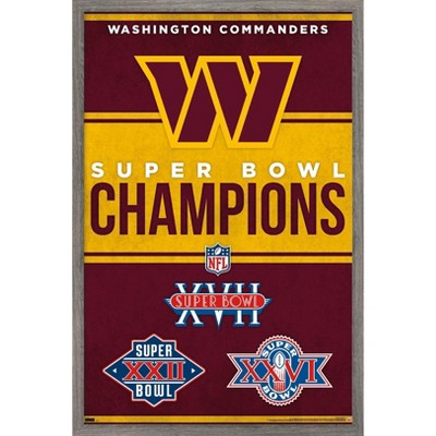 : Trends International NFL Washington Commanders - Logo 22 Wall  Poster, 22.375 x 34, Unframed Version : Sports & Outdoors