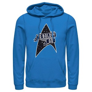 Men's Star Trek To Boldly Go Starfleet Pull Over Hoodie - 1 of 4