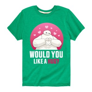 Boys' - Disney - Big Hero 6 Baymax Would You Like A Hug Short Sleeve Graphic T-Shirt - 1 of 4