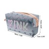 Unique Bargains Women's Portable Love Pink Makeup Bag 1 Pc - 2 of 3