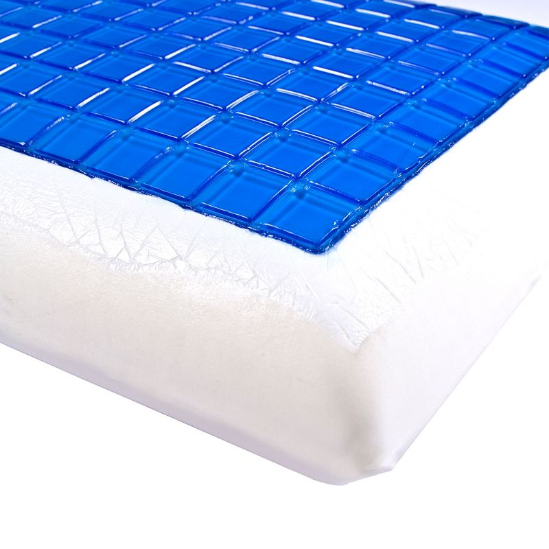 Comfort Gel Memory Foam Pillow With Cover White - Bluestone, 4 of 6