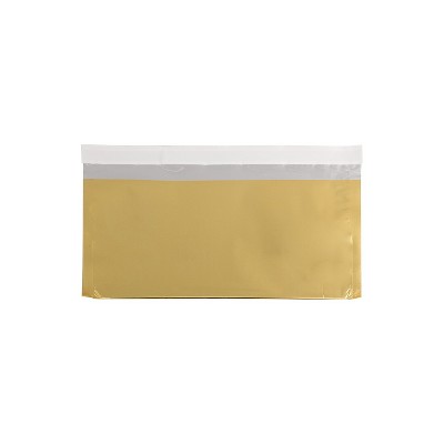 JAM Paper #10 Business Foil Envelopes w/Self-Adhesive Closure 4.125x9.5 Gold 1323305