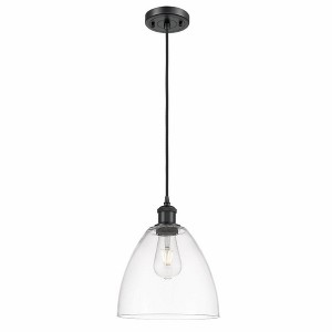 Innovations Lighting Bristol Glass 1 - Light Pendant in  Matte Black - 1 of 1