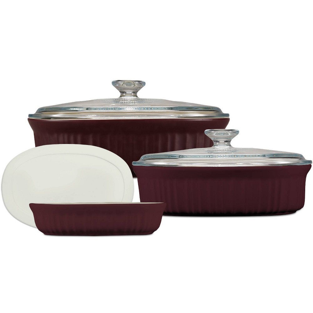 CorningWare French Colors 6pc Ceramic Bakeware Set - Cabernet