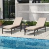 Crestlive Products Patio Outdoor Chaise Lounge Cushion Beige 2 PC - 2 of 4
