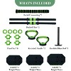 Acekool 20kg 4-in-1 Adjustable Dumbbell Set, Converts to Kettlebell, Barbell & Push-Up Stand, Octagon Weight, Home Gym, Green Black - 2 of 4