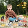 Safari Animals Figures Toys, Realistic Jumbo Wild Zoo Forest Figurines Plastic African Jungle Animals Playset for Kids Toddlers, 16Piece Gift Set - 3 of 4