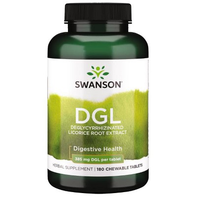 Swanson Dgl (Licorice) 385 mg 180 Chewable Tablets