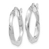 Black Bow Jewelry 14k White Gold Polished Twisted Round Hoop Earrings, 20mm (3/4 Inch) - 2 of 4