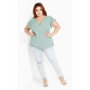 Women's Plus Size Zip Fling Top - seafoam | CITY CHIC - 2 of 4