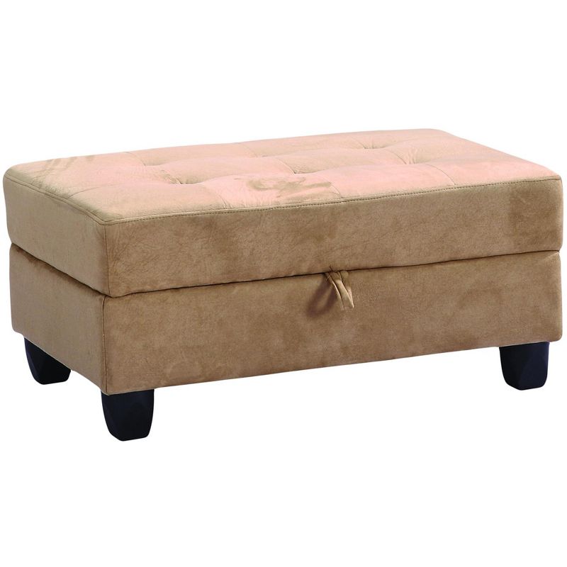 Passion Furniture Gallant  Microfiber Upholstered Storage Ottoman, 2 of 7