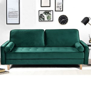 3 Person Seater Couch Sofa, Comfy Couches for Small Spaces, Mid Century Modern Gray Couch for Living Room Apartment Bedroom - 1 of 4