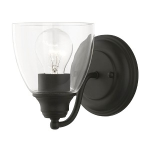 Livex Lighting Montgomery 1 - Light Vanity in  Black - 1 of 3