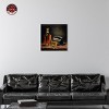 Notoriart Whiskey and Vintage Hat Bar Cart Art For Men Framed - 2 of 4