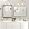 Apmir H Rectangular High-Strength Tempered Glass and Aluminum Alloy Framed French Cleat Mounted Wall Decor Bathroom Vanity Mirror in Matte Black - 3 of 4