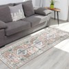 Washable Rugs for Living Room, Vintage Medallion Distressed Print Rug Non-Slip Low Pile Rug for Bedroom, Dining Room - 2 of 4