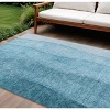 Teal Blue Aqua And Blue Ombre Washable Indoor Outdoor Area Rug - 2 of 4