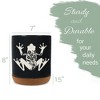 Elanze Designs Floral Frog Flowers Arrangement Toad Ceramic Cork Bottom Black Large Capacity Utensil Holder Crock for Countertop Storage, Stylish & - 2 of 4