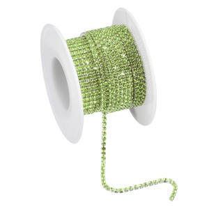 Unique Bargains Bags Clothing Decoration Crystal Rhinestone Sew on Close Claw Chain Trim - 1 of 4