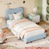 Twin/Full/Queen Size Bed Frame for Kids w/ Velvet Upholstered Headboard, Cute Low Profile Platform Bed for Girls and Boys - 4 of 4
