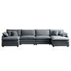 Oversized 150.38" Corduroy Modular U-Shaped Sectional Sofa with Double-Layer Cushions and 2 Ottomans, 6-Piece Free combination Sofa - 4 of 4