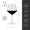 Viski Reserve Inez Crystal Burgundy Glasses, Crystal Red Wine Glasses, European Made Glassware, Stemmed Wine Glass Set, 31 Oz, Set of 4 - 3 of 4