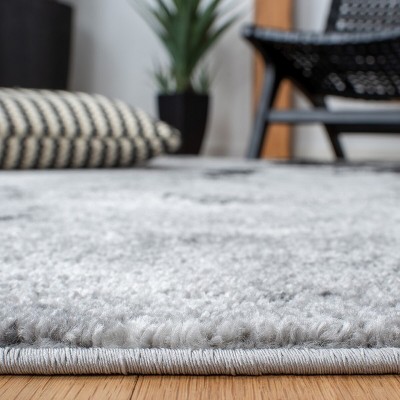 Adirondack Grey and Black Abstract 11' x 15' Area Rug