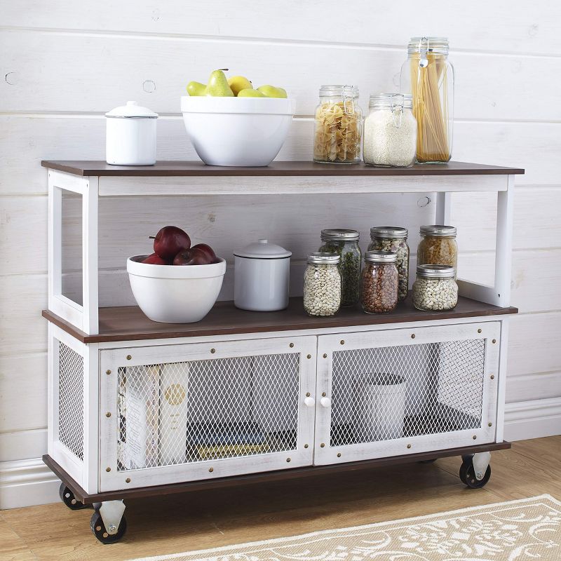 The Lakeside Collection Industrial-Style Rolling Buffet Carts, 3 of 5