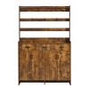 Modern Decorative Storage Cabinets,Storage Cabinet For Shoes,With Four-Door,Coat Rack,3 Drawers,8 Shelves,Metal Hooks And Handles-Cuddlewood - 4 of 4