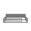 CAVINAS Twin XL Size Floor Bed Modern Wooden Bed Frame with Storage Shelves, Guardrails, Opening and Ports for Bedroom - 3 of 4