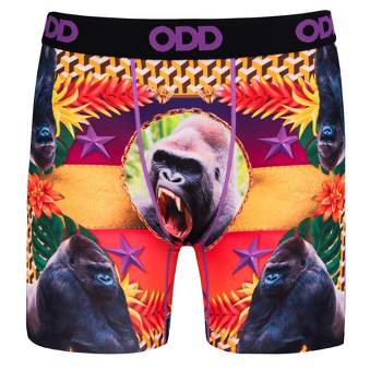 Odd Sox Men's Novelty Underwear Boxer Briefs, Gorillas High Fashion