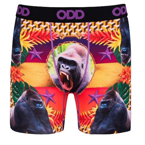 Odd Sox, Gorillas High Fashion, Novelty Boxer Briefs For Men, Adult, Small