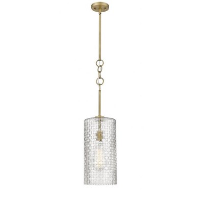 Wexford - 1 Light Stem Hung Mini Pendant In Art Deco Style-23.75 Inches Tall and 8 Inches Wide