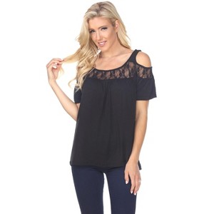 Women's Cut Out Shoulder Bexley Tunic Top - White Mark - 1 of 3