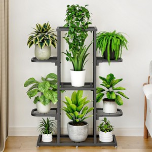 5 Layer Tall Plant Stand Indoor Outdoor, Tiered Plant Shelf for Pots, Space Saving Flower Display Rack for Garden Patio Balcony Living Room Decor - 1 of 4