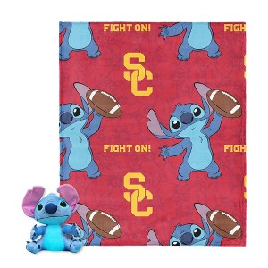 NCAA Enroll Stitch Hugger Pillow & Silk Touch Throw Blanket Set 40x50 Inches - 1 of 4