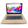 LINSAY® 10.1" Octa Core  256GB STORAGE Android 15 BUNDLE with BROWN UNIQUE ORACLE KEYBOARD CASE and TABLET BRIEFCASE - 2 of 3