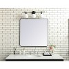 Elegant Lighting Soft corner metal rectangular mirror 36x36 inch in Black - 2 of 4