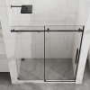 60"x72" Frameless Sliding Shower Door, 1/4"(6mm) Clear Tempered Glass with Easy-Clean Coating, Stainless Steel Hardware, Matte Black Finish - 4 of 4