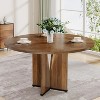 Okak Rustic Wood Square/Round Dining Table with Thick Top & Sturdy Base,Minimalist Kitchen Dinner Table for Dining Room,Breakfast Nook - 2 of 4