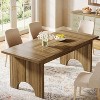 Tribesigns 62.99-Inch Wood Dining Table with Double Pedestals - 4 of 4