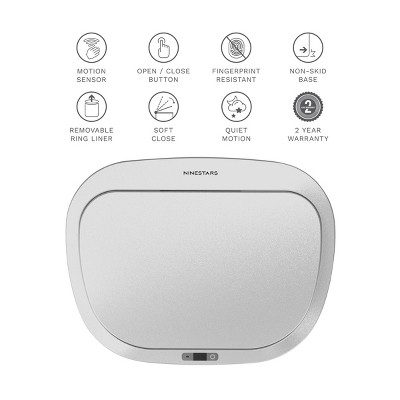 21-Gallon Silver Stainless Steel Touchless Motion Sensor Trash Can