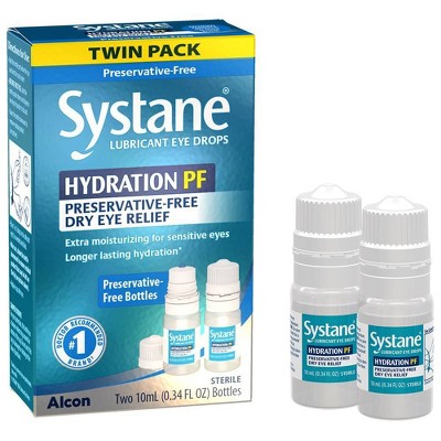 Systane Hydration Multi-Dose Preservative Free Dry Eye Drops - 0.34oz/2pk