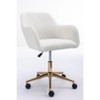 CAVINAS Teddy Adjustable Swivel Office Chair with Gold Metal Legs and Universal Wheels,Desk Chair for Work Study - 2 of 4