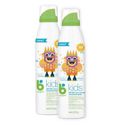 Babyganics Kids Continuous Sunscreen Spray  - SPF 50 - 2ct/6 fl oz