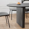 Wooakway 30"H Oval Oak Wood Dining Table Kitchen Table Conference Table Gaming Table with Double Pedestal - 4 of 4