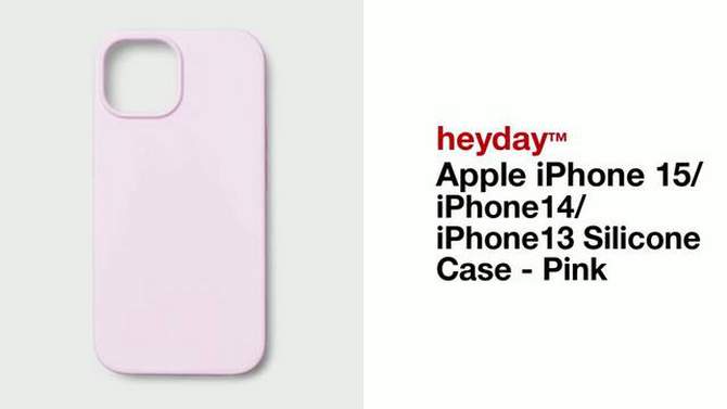 Apple iPhone 15/iPhone14/iPhone13 Silicone Case - heyday&#8482; Pink, 2 of 6, play video