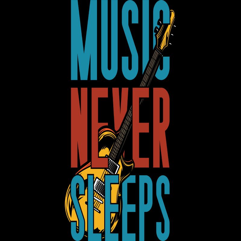Men's Design By Humans music never sleeps By solon2020 T-Shirt, 2 of 3
